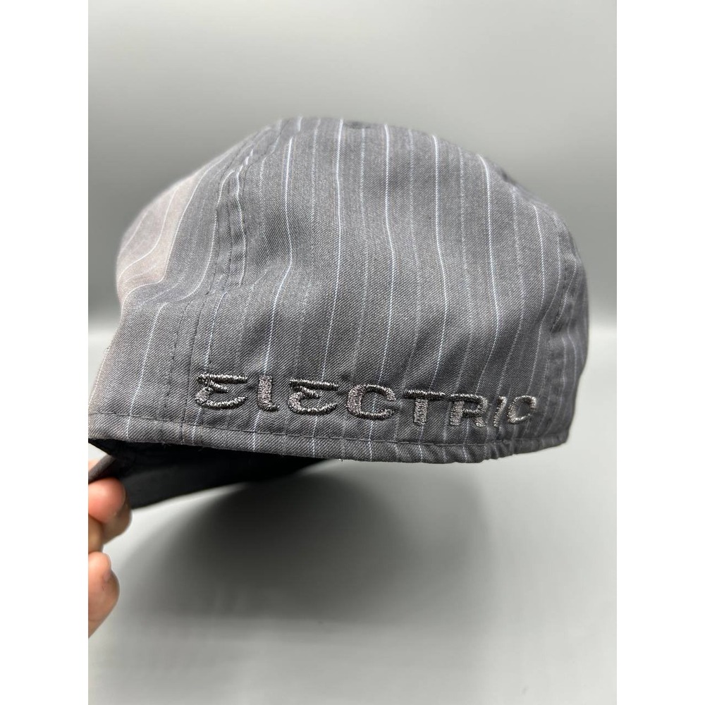 Electric Hat Men 7 3/8 Gray Pinstripe Embroidered 59Fifty New Era Fitted Cap - Picture 6 of 10